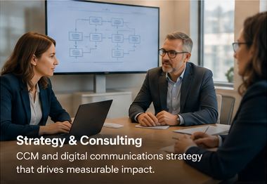 Customer communications strategy and solution consulting